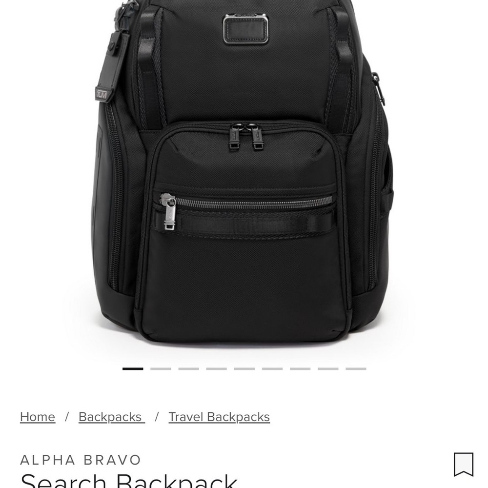 NEW Tumi Alpha Bravo Black Backpack